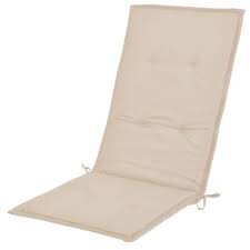 Dārza krēslu spilveni, 2 gab., smilškrāsas, 120x50x4 cm cena un informācija | Krēslu paliktņi | 220.lv