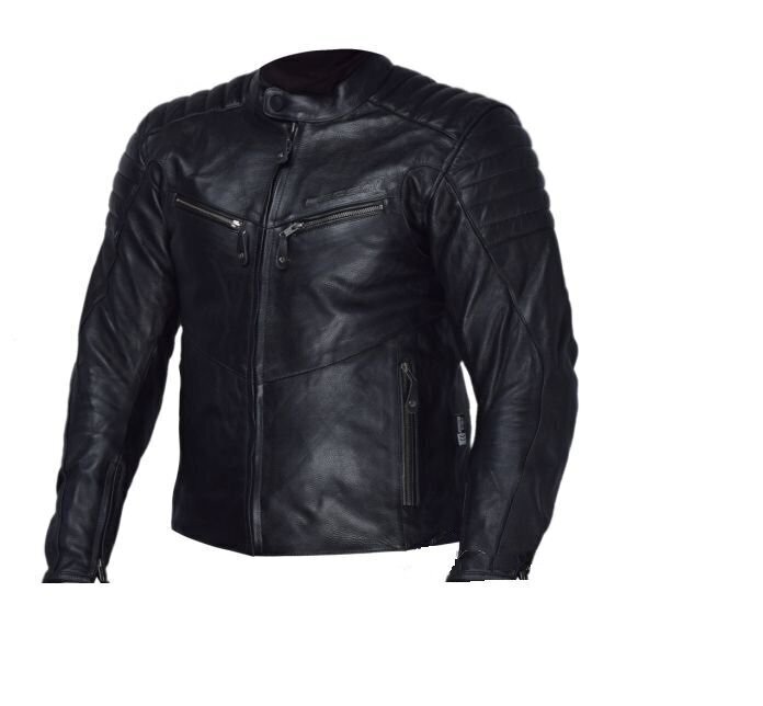 Dabīgas ādas moto jaka ar aizsargiem cena un informācija | Moto jakas | 220.lv