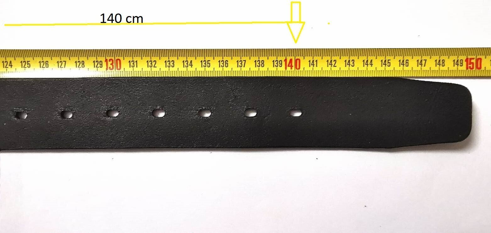 Dabīgas ādas siksna 3.8 x 140 cm cena un informācija | Vīriešu jostas | 220.lv