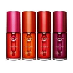 Lūpu spīdums Clarins Water Lip Stain 03 Water Red, 7 ml cena un informācija | Lūpu krāsas, balzāmi, spīdumi, vazelīns | 220.lv