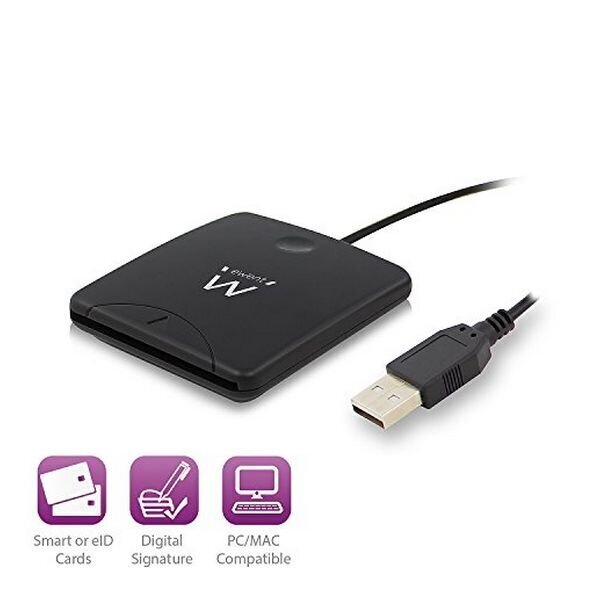 Ewent EW1052 viedkaršu (eID karšu) lasītājs, ārējais, USB 2.0 cena un informācija | Smart ierīces un piederumi | 220.lv