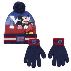Шапка с перчатками Mickey Mouse Темно-синий цена и информация | Шапки, перчатки, шарфы для мальчиков | 220.lv