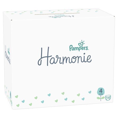 Autiņbiksītes Pampers Harmonie Monthly Pack, 4 izmērs, 9-14 kg, 160 gab. cena un informācija | Autiņbiksītes | 220.lv