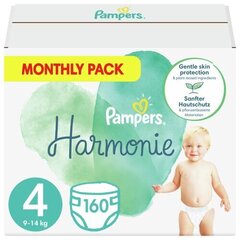 Подгузники Pampers Harmonie Monthly Pack, размер 4, 9-14 кг, 160 шт. цена и информация | Подгузники | 220.lv