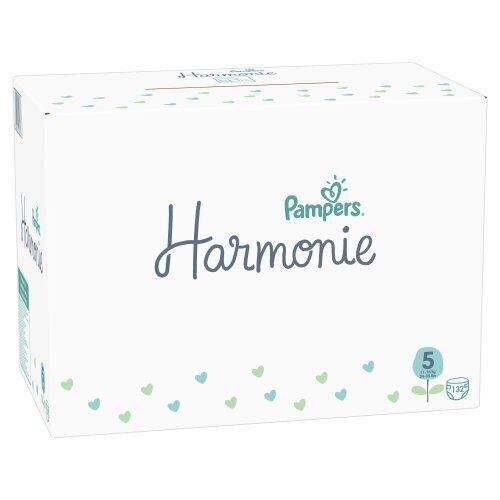 Autiņbiksītes Pampers Harmonie Monthly Pack, 5 izmērs, 11-16 kg, 132 gab. cena un informācija | Autiņbiksītes | 220.lv