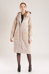 Шуба-пальто для женщин из разных тканей с накладными карманами цена и информация | Женские пальто | 220.lv