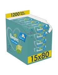 Влажные салфетки Pampers Fresh Clean 15x80 шт. цена и информация |  Одноразовые пеленки и влажные салфетки | 220.lv
