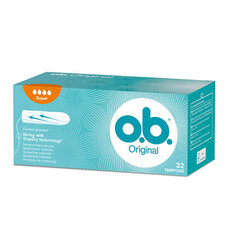 O.B Original Super tamponi, 32 gab. cena un informācija | Tamponi, higiēniskās paketes, ieliktnīši | 220.lv