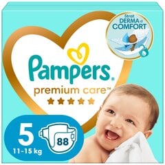 Подгузники Pampers Premium Care, Mega Box, размер 5, 11-16 кг, 88 шт. цена и информация | Подгузники | 220.lv