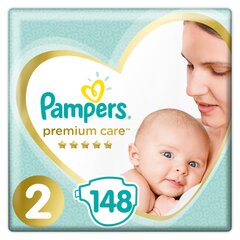 Подгузники Pampers Premium Care, Mega Box, 2 размер, 4-8 кг, 148 шт. цена и информация | Подгузники | 220.lv