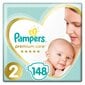 Autiņbiksītes Pampers Premium Care, Mega Box, 2.izm., 4-8 kg, 148gab. cena un informācija | Autiņbiksītes | 220.lv