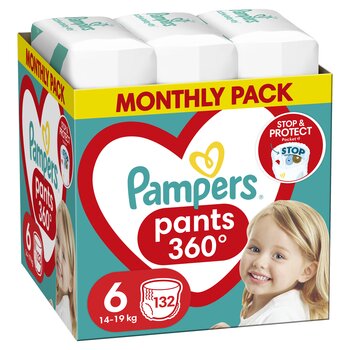 Подгузники-трусики Pampers Pants, Monthly Pack, 6 размер, 15+ кг, 132 шт. цена и информация | Подгузники | 220.lv