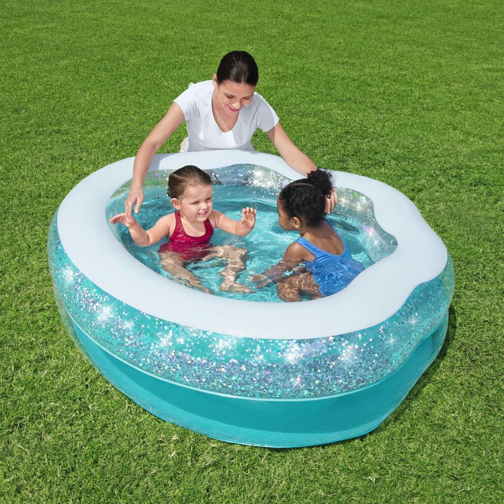 Piepūšamais baseins bērniem Bestway Sparkle Shell, 150x127 cm cena un informācija | Baseini | 220.lv