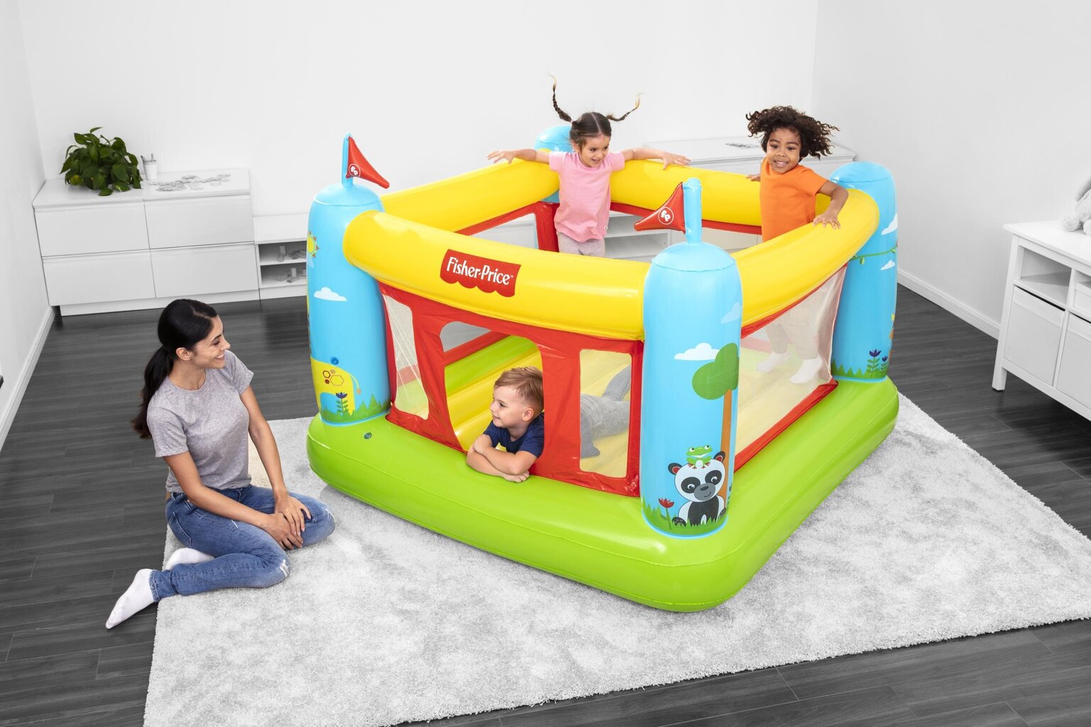 Piepūšams batuts Fisher Price Bouncetastic, 175x173x135 cm cena un informācija | Piepūšamās rotaļlietas un pludmales preces | 220.lv