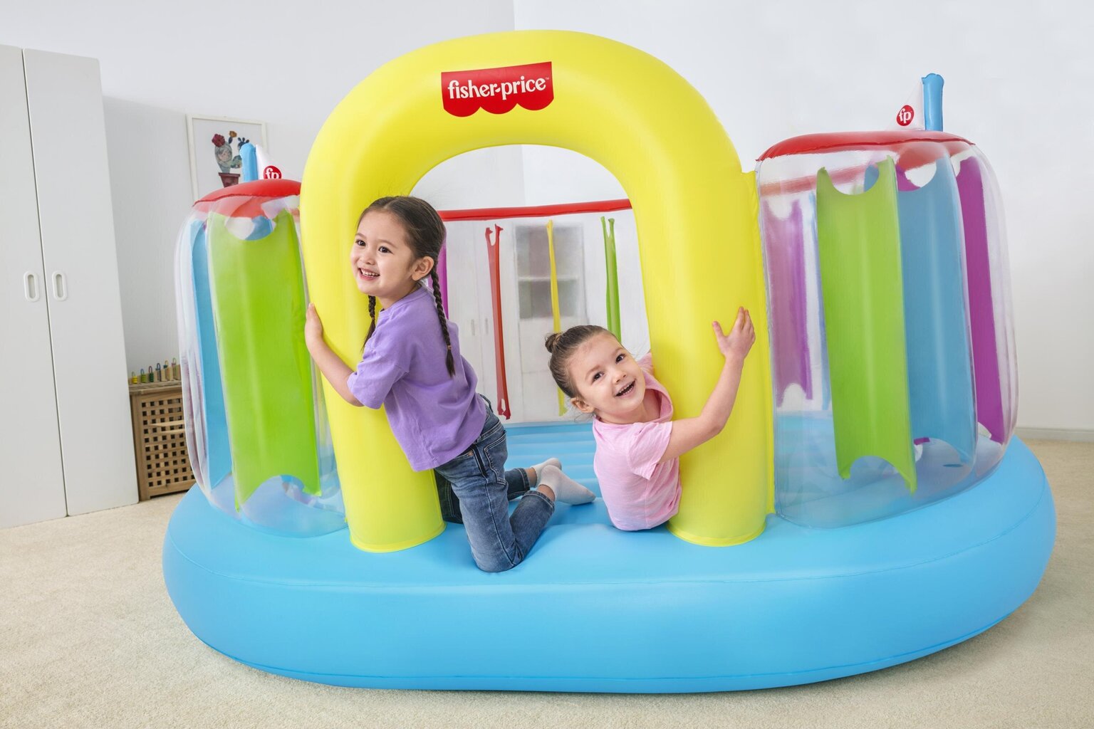 Piepūšams batuts Fisher Price Bouncetopia, 226x175x138 cm цена и информация | Piepūšamās rotaļlietas un pludmales preces | 220.lv