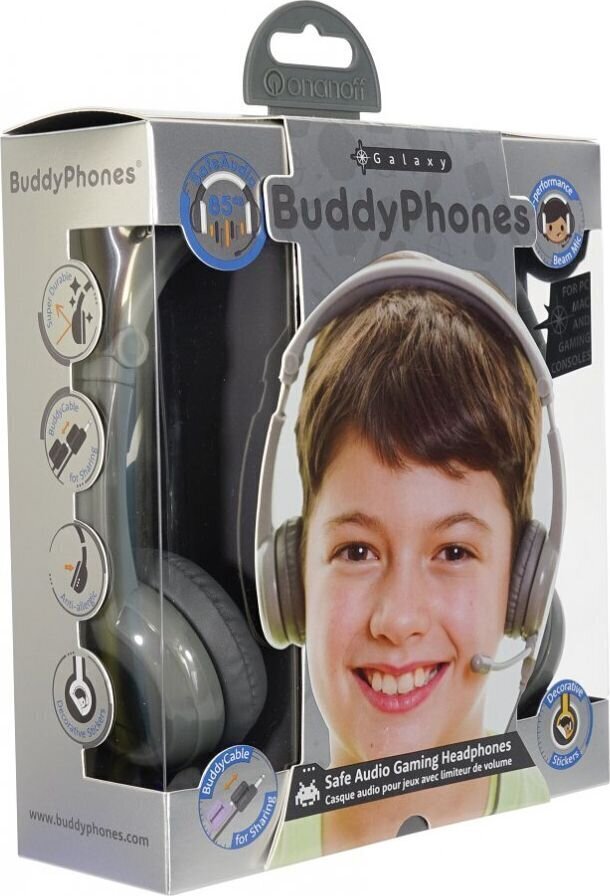 BuddyPhones BP-GALAXY Grey cena un informācija | Austiņas | 220.lv