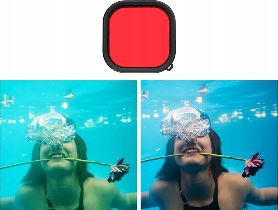 Telesin ūdensizturīgs GoPro Hero 9 / Hero 10 objektīva filtrs cena un informācija | Aksesuāri videokamerām | 220.lv