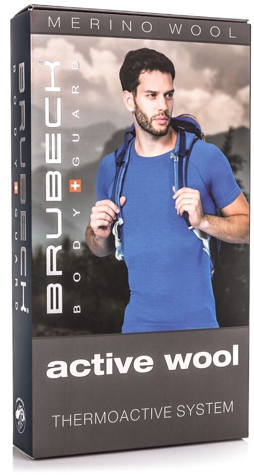 Brubeck T-Krekli Active Wool Black cena un informācija | Vīriešu apakškrekli | 220.lv