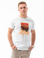 Vīriešu T-krekls ar apdruku Ombre S1434 balts Airship цена и информация | Vīriešu T-krekli | 220.lv