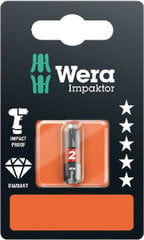 Насадка Wera Impaktor  PH2 25mm, 851/1 IMP DC, розничная упаковка цена и информация | Механические инструменты | 220.lv