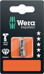 Насадка Wera Impaktor  PZ2 25 мм, 851/1 IMP DC, розничная упаковка цена и информация | Механические инструменты | 220.lv