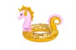 Piepūšamais riņķis Bestway Glitter Seahorse, 115x104 cm, zeltains cena un informācija | Piepūšamās rotaļlietas un pludmales preces | 220.lv