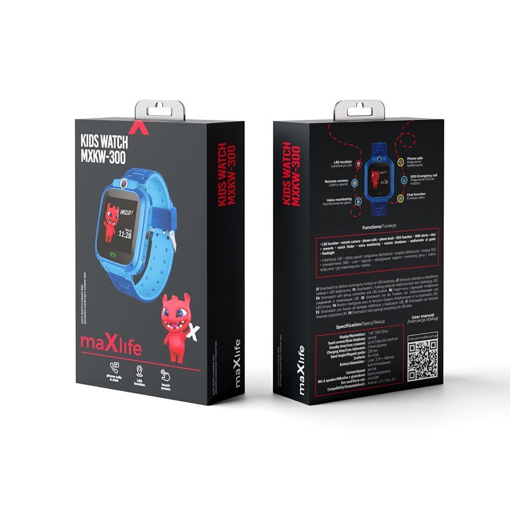 Maxlife Kids MXKW-300 Blue cena un informācija | Viedpulksteņi (smartwatch) | 220.lv