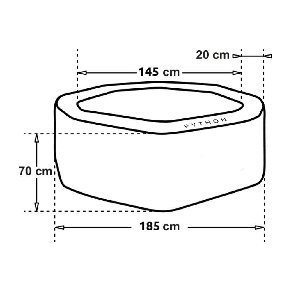 Masāžas baseins Python, 5/6 vietas cena un informācija | Baseini | 220.lv