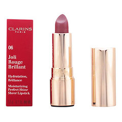 Помада Clarins Joli Rouge Brillant, nr 06 fig цена и информация | Помады, бальзамы, блеск для губ | 220.lv