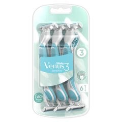 Одноразовые бритвы для женщин Gillette Venus 3 Sensitive, 6 шт. цена и информация | Косметика и средства для бритья | 220.lv