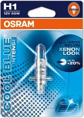 Автомобильная лампа Osram Cool Blue Intense H1 12V 55W 4200K цена и информация | Автомобильные лампочки | 220.lv