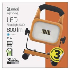 LED prožektors Emos 10 W ar akumulatoru, DIMM cena un informācija | Lukturi | 220.lv