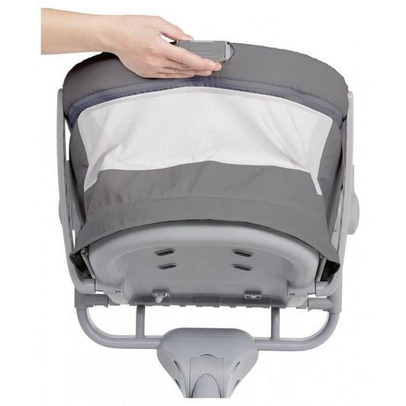 Bērnu gultiņa Chicco Baby Hug Air 4in1, Dark Grey cena un informācija | Manēžas | 220.lv