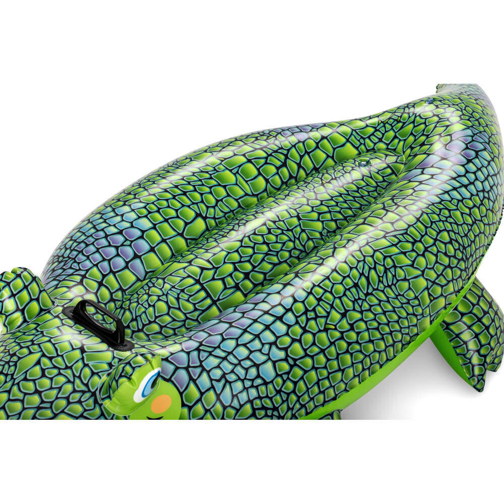 Piepūšamais plosts Bestway Buddy Croc, 152x71 cm, zaļš цена и информация | Piepūšamās rotaļlietas un pludmales preces | 220.lv