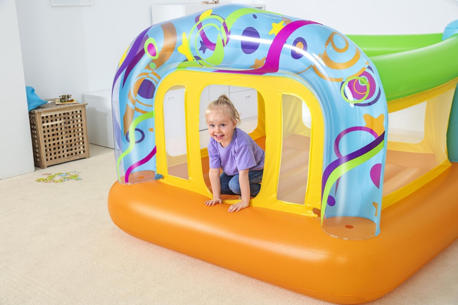 Piepūšamais rotaļu laukums bērniem Bestway Swirls 'n Twirls, 175x173x130 cm cena un informācija | Piepūšamās rotaļlietas un pludmales preces | 220.lv