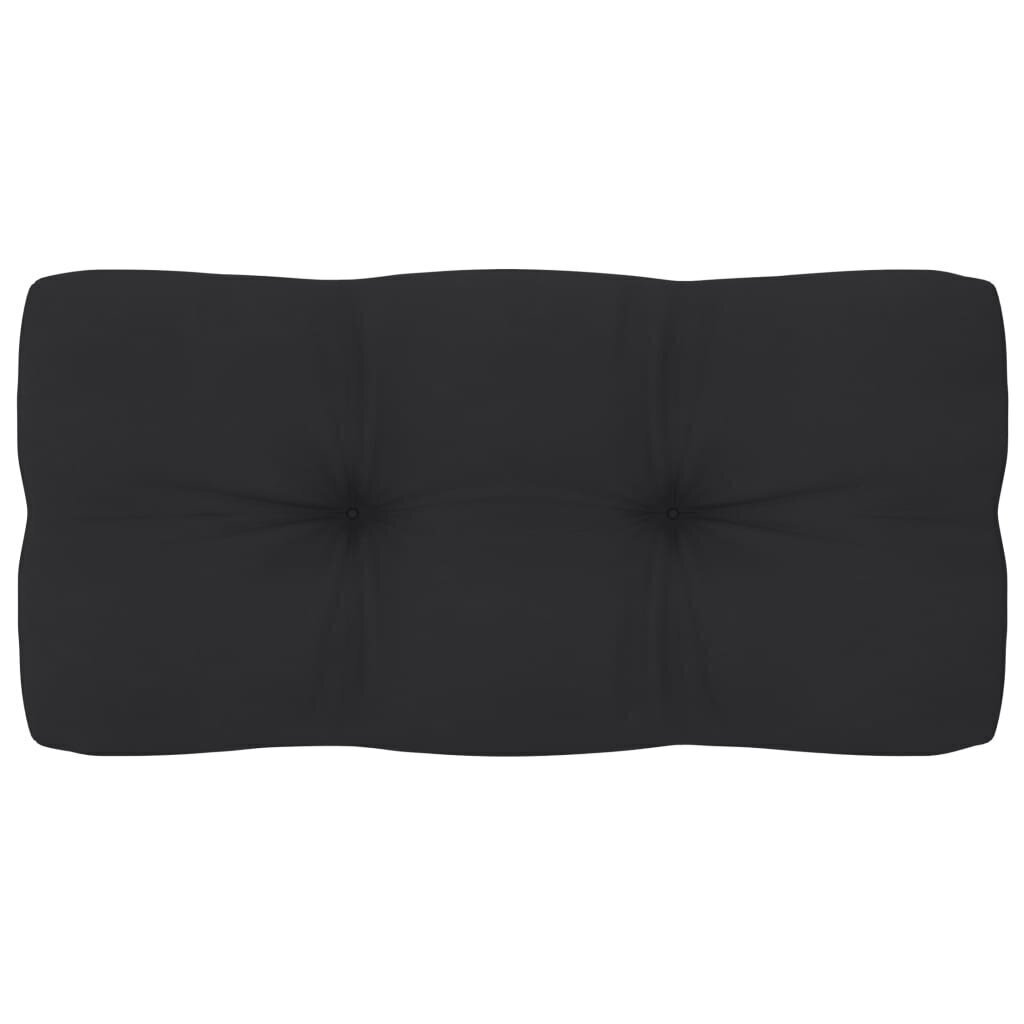 vidaXL palešu dīvānu matrači, 2 gab., melni cena un informācija | Dekoratīvie spilveni un spilvendrānas | 220.lv