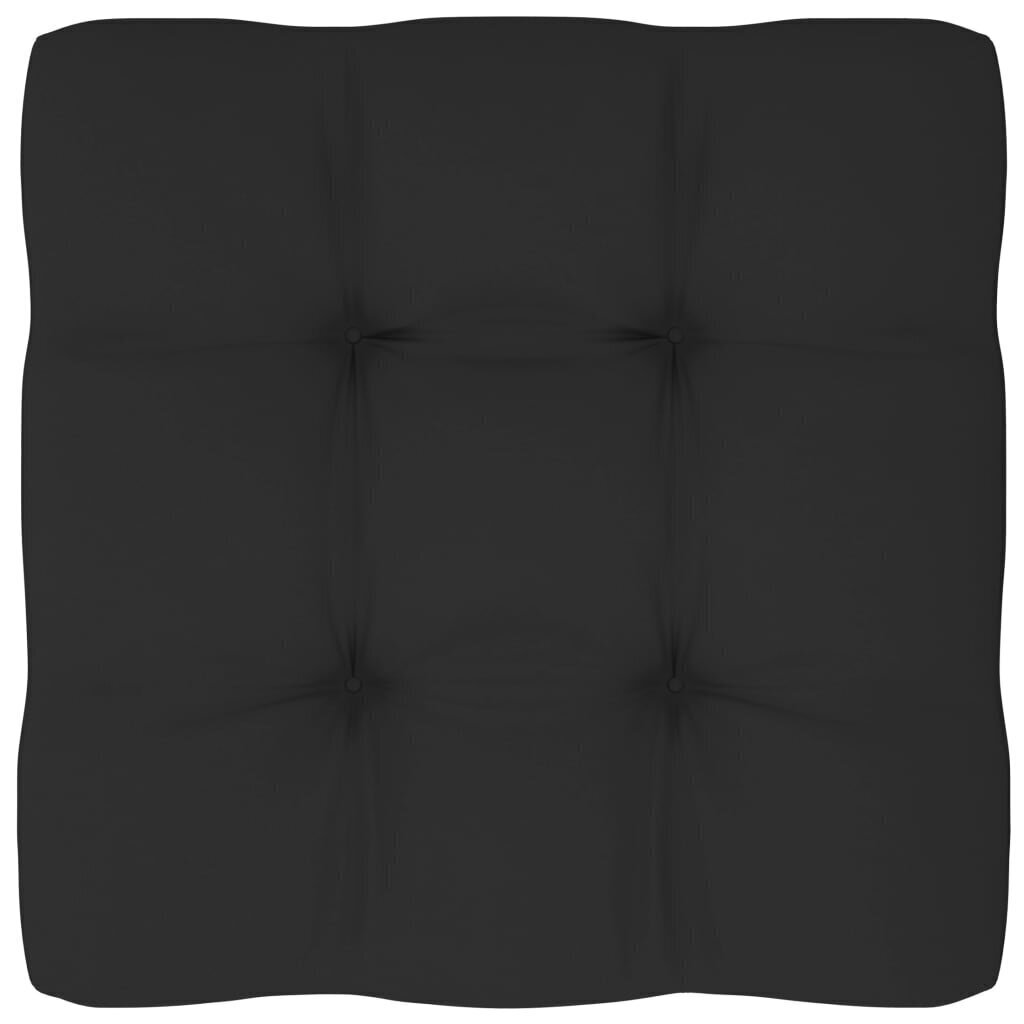 vidaXL palešu dīvānu matrači, 2 gab., melni cena un informācija | Dekoratīvie spilveni un spilvendrānas | 220.lv