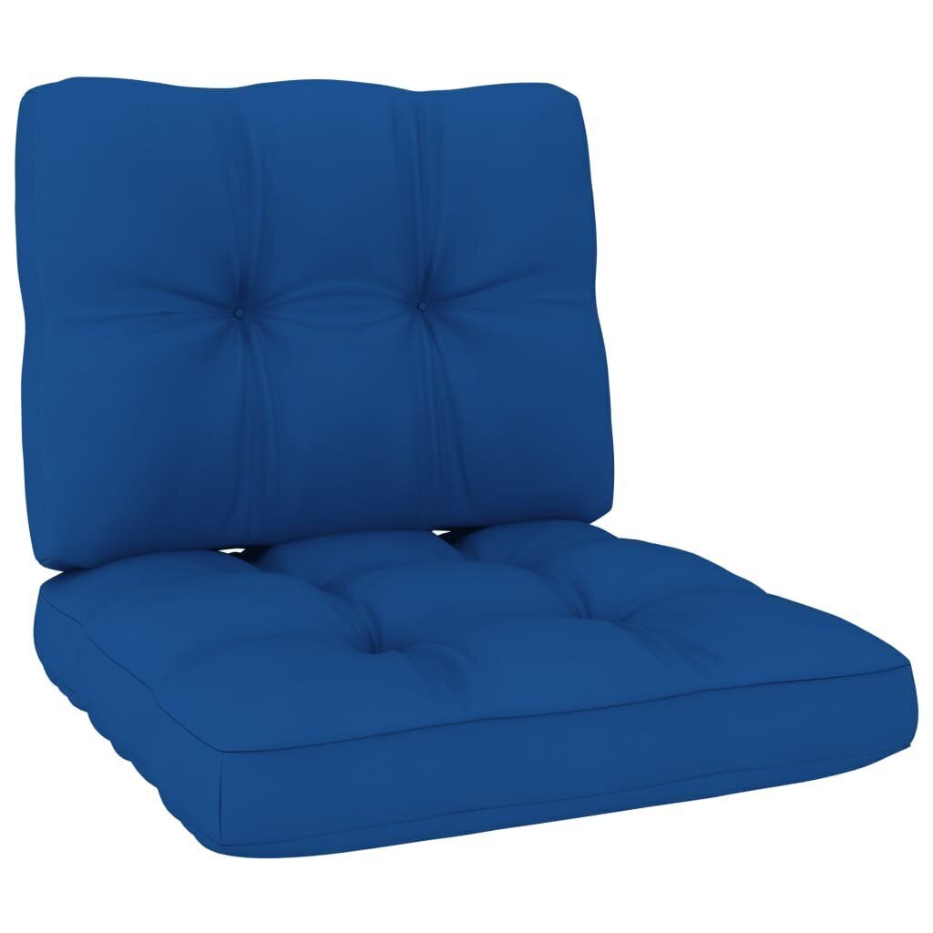 vidaXL palešu dīvānu matrači, 2 gab., koši zili cena un informācija | Dekoratīvie spilveni un spilvendrānas | 220.lv