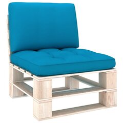 vidaXL palešu dīvānu matrači, 2 gab., zili cena un informācija | Dekoratīvie spilveni un spilvendrānas | 220.lv