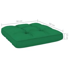 vidaXL palešu dīvānu matrači, 2 gab., zaļi цена и информация | Декоративные подушки и наволочки | 220.lv
