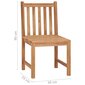 vidaXL dārza krēsli ar matračiem, 4 gab., masīvs tīkkoks цена и информация | Dārza krēsli | 220.lv