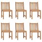 vidaXL dārza krēsli ar matračiem, 6 gab., masīvs tīkkoks cena un informācija | Dārza krēsli | 220.lv