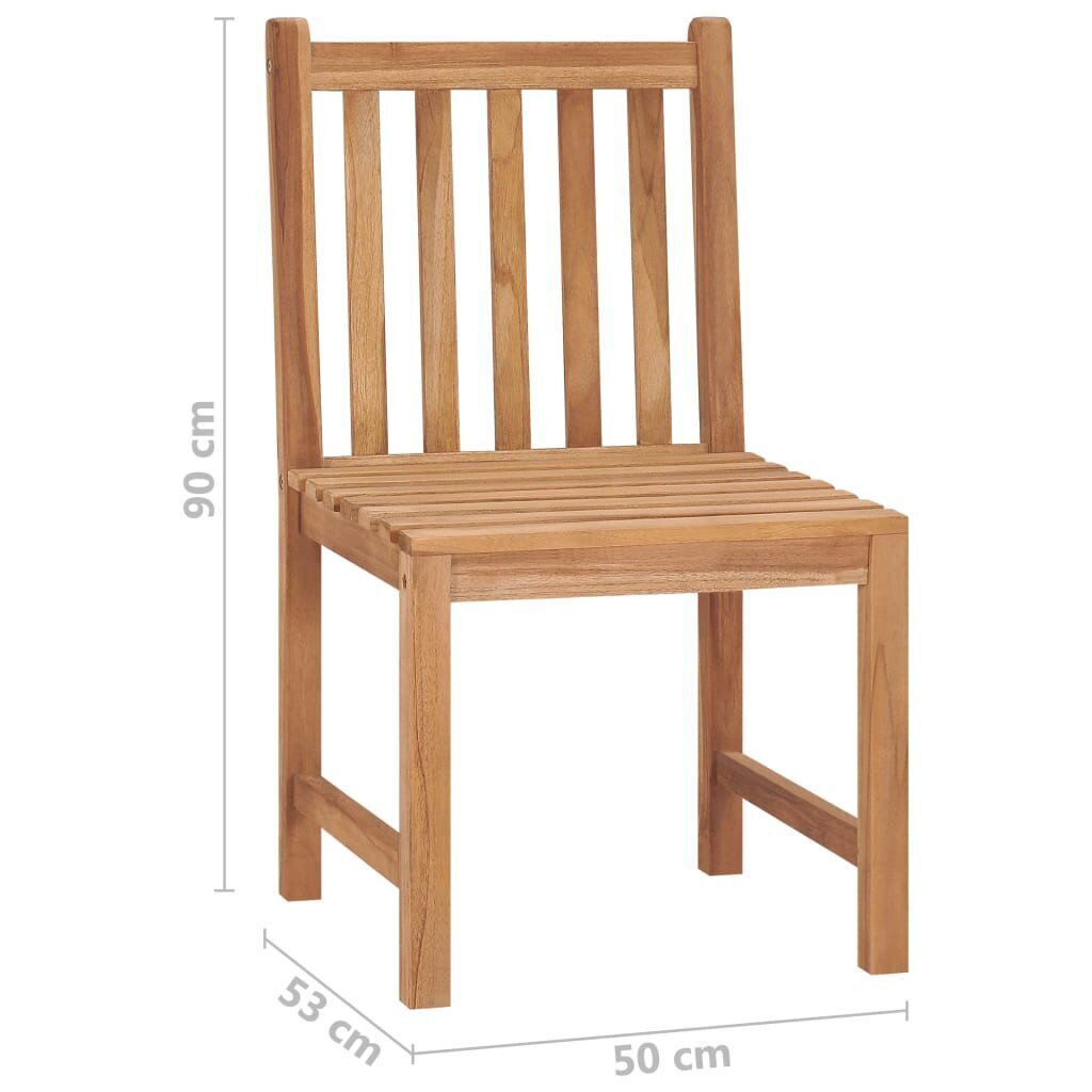 vidaXL dārza krēsli ar matračiem, 6 gab., masīvs tīkkoks cena un informācija | Dārza krēsli | 220.lv