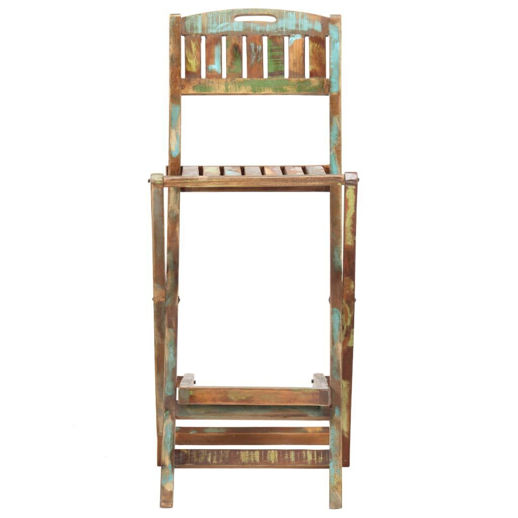 vidaXL saliekami dārza bāra krēsli, 2 gab., pārstrādāts masīvkoks cena un informācija | Dārza krēsli | 220.lv