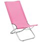 vidaXL salokāmi pludmales krēsli, 2 gab., rozā audums цена и информация | Dārza krēsli | 220.lv