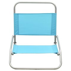 vidaXL salokāmi pludmales krēsli, 2 gab., tirkīzzils audums cena un informācija | Dārza krēsli | 220.lv
