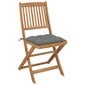 vidaXL saliekami dārza krēsli ar matračiem, 2 gb., akācijas masīvkoks цена и информация | Dārza krēsli | 220.lv