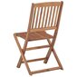 vidaXL saliekami dārza krēsli ar matračiem, 4 gb., akācijas masīvkoks cena un informācija | Dārza krēsli | 220.lv