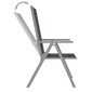 vidaXL saliekami dārza krēsli, 6 gab., tekstilēns, melni cena un informācija | Dārza krēsli | 220.lv