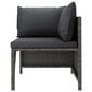vidaXL Četrvietīgs dārza dīvāns ar spilveniem, pelēks cena un informācija | Dārza krēsli | 220.lv